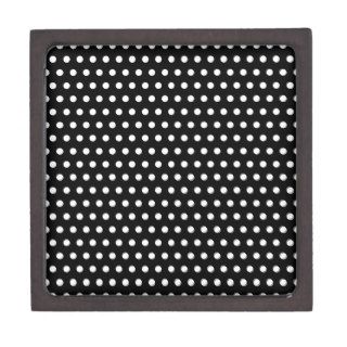 Black and White Polka Dot Pattern. Spotty. Premium Jewelry Boxes