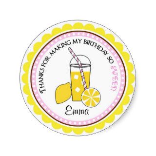 Personalized Lemonade Stickers