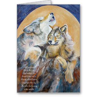 Endangered Wolf Inspirational Card Howling Wolf
