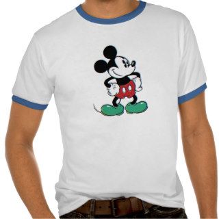 Antique Mickey Mouse hands on hips green shoes Tees