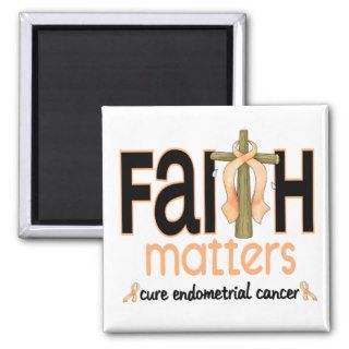 Endometrial Cancer Faith Matters Cross 1 Magnets