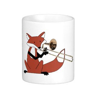 Fox Playing the Trombone Mugs