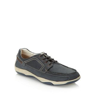 Maine New England Blue leather boat shoes