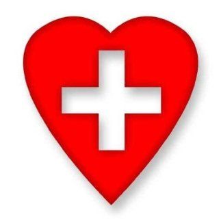 MEDICAL ALERT CROSS HEART 3.5" (color REFLECTIVE RED) Vinyl Decal Window Sticker for Cars, Trucks, Windows, Walls, Laptops, and other stuff. 