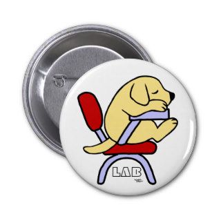 Yellow Labrador Student 2 Cartoon Pins