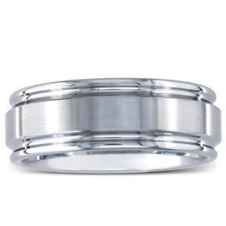 8mm Brush Finished Tungsten Carbide Band. CLEARANCE BLOWOUT PRICE. Jewelry
