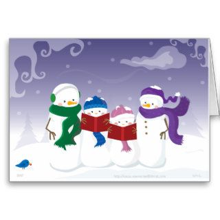 Snowman Family Greeting Card