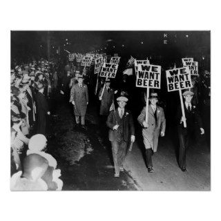 We Want Beer Prohibition Protest, 1931 Print