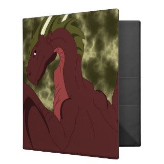 Cool Red And Yellow Dragon Vinyl Binder