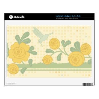 Yellow Roses and Hummingbirds Decals For Netbooks