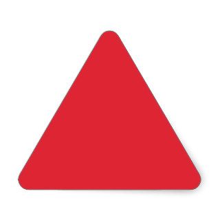 Alizarin Crimson Basic Color Coordinated Triangle Sticker