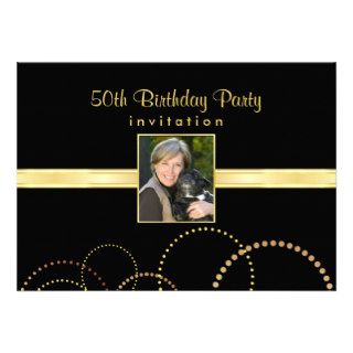 50th Birthday Party Invitation   Photo Optional
