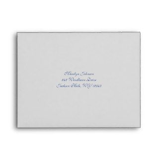 Royal Blue and Silver Envelope for RSVP Card