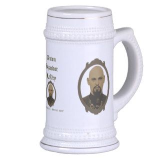 Anton LaVey Memorial Beer Stein Coffee Mugs