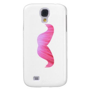 Pink funny mustache galaxy s4 covers