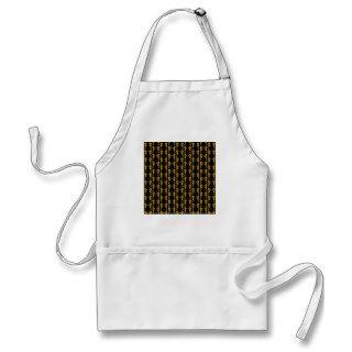 Sea Horse Pattern. Black and Brown. Aprons