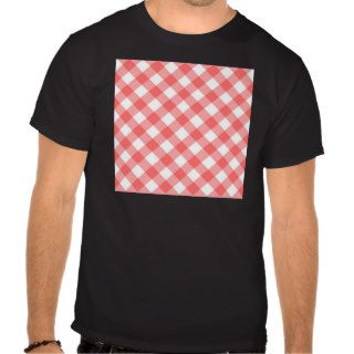 Criss cross gingham pattern tee shirts