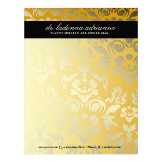 311 Ladonna Damask Golden Yellow Letterhead Design