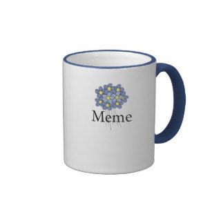 Pretty Blue Flower Meme T shirt Mugs