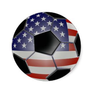 US Flag Soccer Ball Stickers