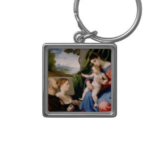 Madonna and Child with the Infant Saint John Keychains