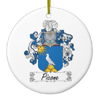 Picone Family Crest Ornaments