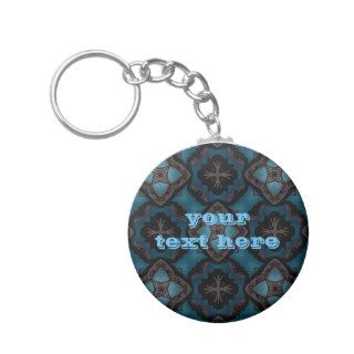 Blue and black Gothic medieval fantasy Key Chain