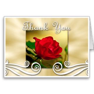 Red Rose Thank you Card