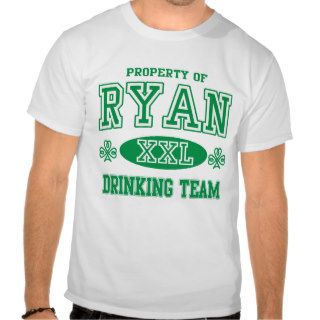 Ryan Irish Drinking Team T Shirts