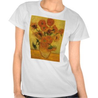 Van Gogh; Still Life Vase with 15 Sunflowers T Shirts