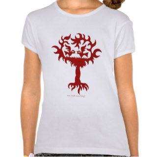 Funny birds on the tree drawing art t shirt