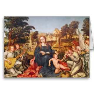 Virgin and Child and angels, 1536 38 Card