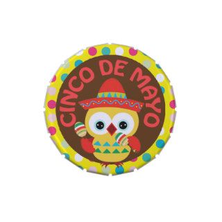 Cinco de Mayo Owl with Maracas Candy Tins