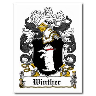 Winther Family Crest Postcard