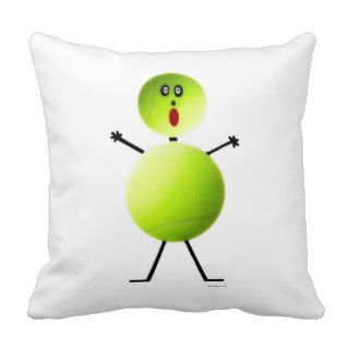 Tennis Ball Cartoon Pillow