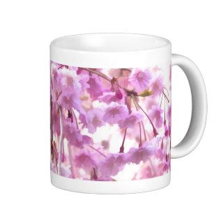 Pink Weeping Willow Flowering Tree Mugs