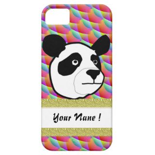 I love panda I Phone 5 Cases rainbow 4 iPhone 5 Case