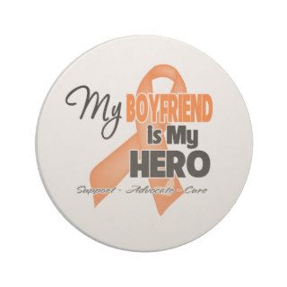 My Boyfriend is My Hero   Leukemia Beverage Coaster