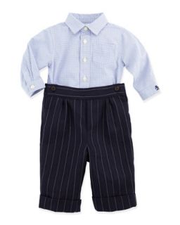 Check Shirt & Striped Woven Pants Set   Ralph Lauren Childrenswear