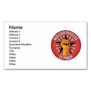 Nuclear Physics Is Power Business Card Templates