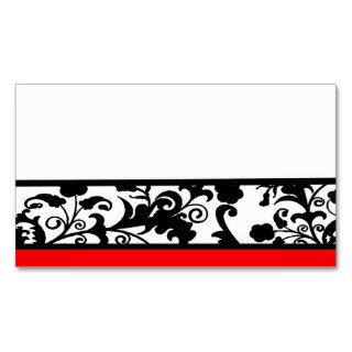 Black and White damask place cards Business Card Template