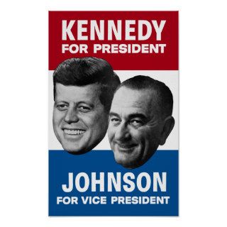 Kennedy And Johnson 1960 Election Poster