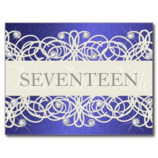Table Number Shimmer and Crystals Postcards