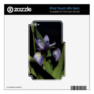 Purple Blue Flag Iris Flower Close Up Decals For iPod Touch 4G