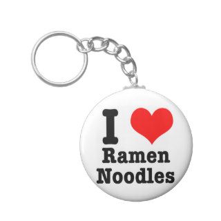 I HEART (LOVE) ramen noodles Key Chains