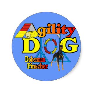 Doberman Pinscher Agility Gifts Sticker