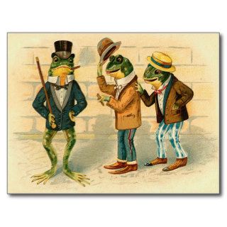 Funny Vintage Frogs Postcards