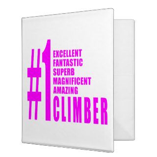 Girls Climbing Climbers  Pink Number One Climber Binders