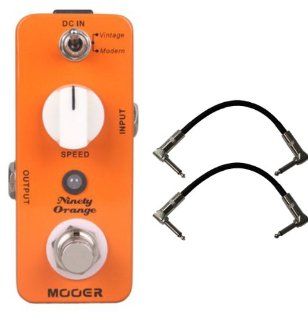 Mooer Audio Ninety Orange Analog Vintage Phaser Pedal w/ 2 Free Cables Musical Instruments