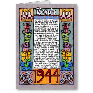 Fun Facts Birthday   Born in 1944 Cards